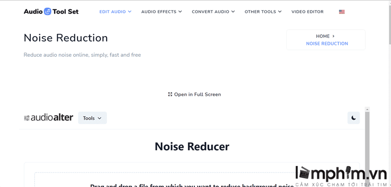 audiotoolset.com - Phần mềm lọc tạp âm, tiếng ồn ra khỏi âm thanh